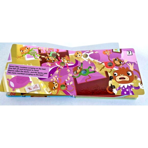 Melissa & Doug Poke-A-Dot: 10 Little Monkeys -30 Poke-able poppin dots Kids Book - Picture 5 of 10